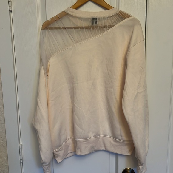 Maeve Anthropologie Long-Sleeve Off-The-Shoulder Sheer Top - Picture 11 of 16
